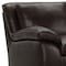 Armen Living Zanna Contemporary Sofa in Genuine Dark Brown Leather with Brown Wood Legs LCZA3BR - alternate 4